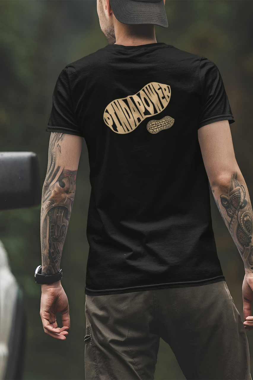 T-shirt Pinda Power - bedrukking voor- en achterkant